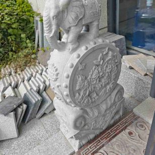 亳州芝麻白抱鼓石 庭院抱鼓石